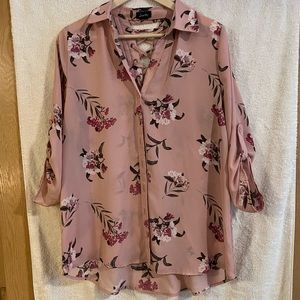 Justify Floral Corset Back Blouse size Large